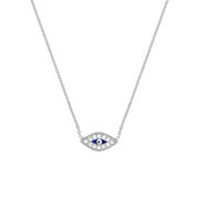 Mini CZ Evil Eye Adjustable Necklace