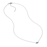 Mini CZ Evil Eye Adjustable Necklace