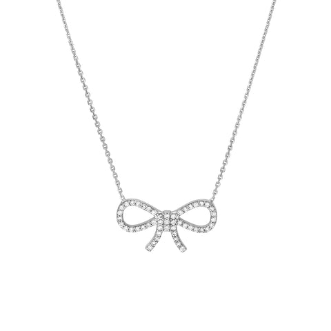 CZ Bow Adjustable Necklace