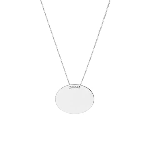 Engravable Disc Plate Adj. Necklace