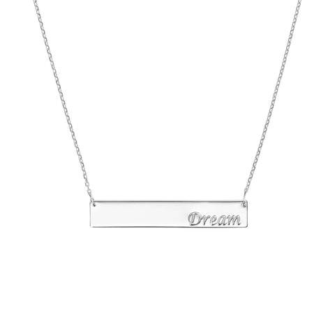 Dream Bar Necklace in Plated Sterling Silver