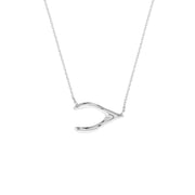 Sideways Wishbone Adjustable Necklace