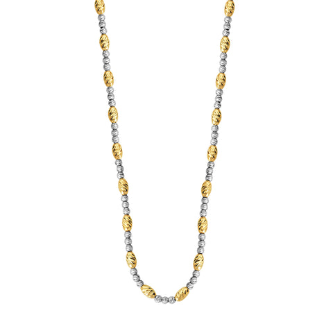 D/c Yellow/White Bead Necklace