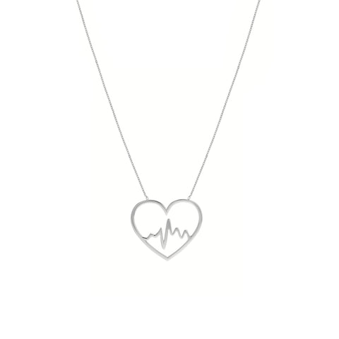 Heart Beat In Heart Adjustable Necklace