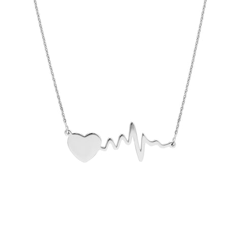 Heart And Life Line Necklace