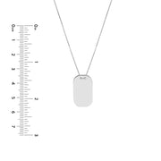 Engravable Dog Tag Adj. Necklace