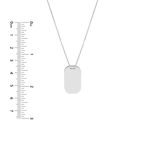 Engravable Dog Tag Adj. Necklace