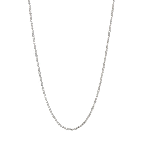 Sterling Silver 1.25mm Adjustable Wheat Chain