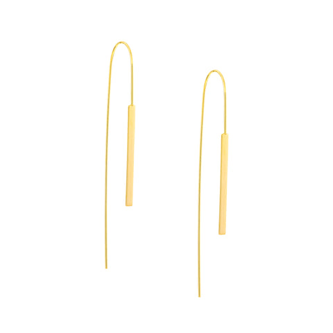 Staple Bar Wire Threader Earrings