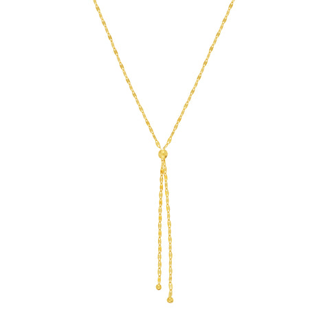 Hammered Forzentina Chain Lariat Necklace