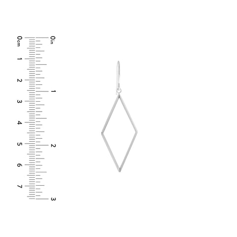 Open Diamond-Shaped Dangle Earrings