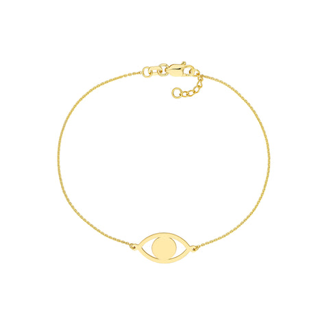 Evil Eye Cutout Adjustable Bracelet