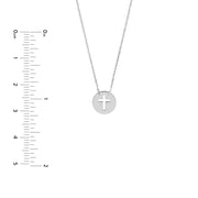 So You Cross Cutout Mini Disc Adj Necklace