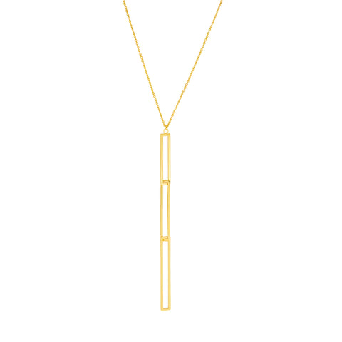 Interlocking Open Rectangles Necklace