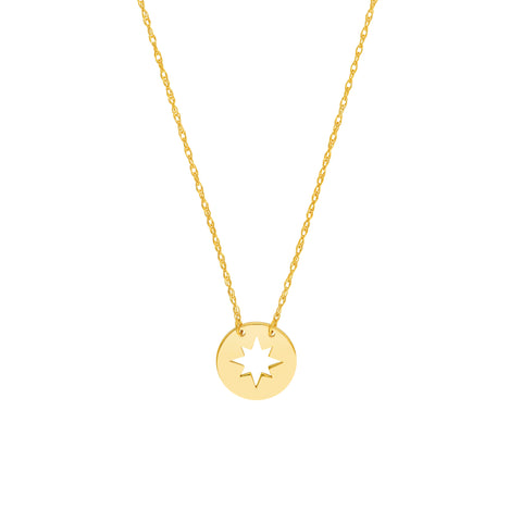 So You Cutout Star Mini Disc Adjustable Necklace