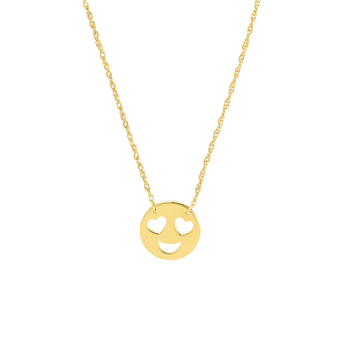 So You Mini Heart Face Adjustable Necklace