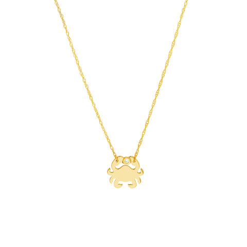 So You Diamond Mini Crab Adjustable Necklace