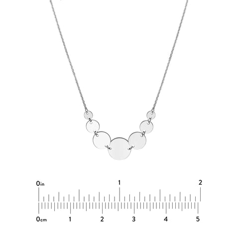 Graduated Disc Station Adjustable Necklace