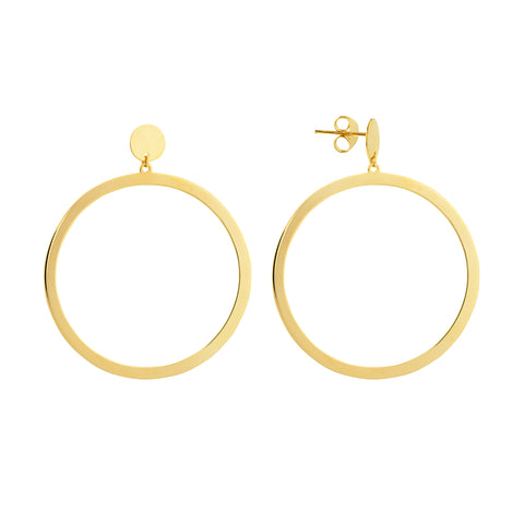 Dangle Circle Post Earrings