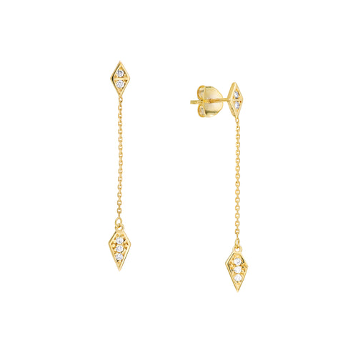 Diamond Kite Dangle Earrings