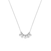 Mini Diamond Bezel and Bead Necklace