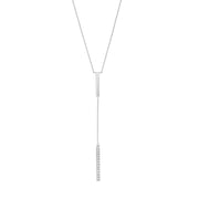 Diamond and Polished Bars Lariat Necklace