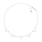 CZ Bezel Station and Drop Adjustable Choker