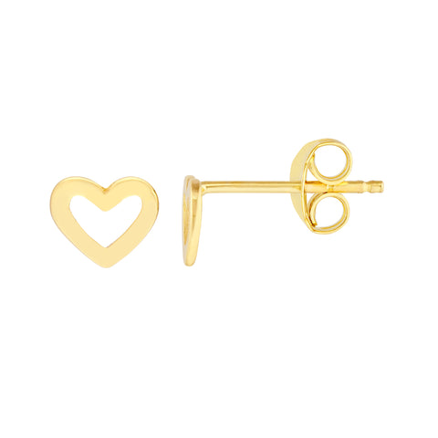 Cut Out Heart Shaped Stud Earrings