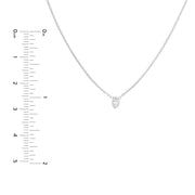 Mini Marquise Diamond Bezel Drop Necklace