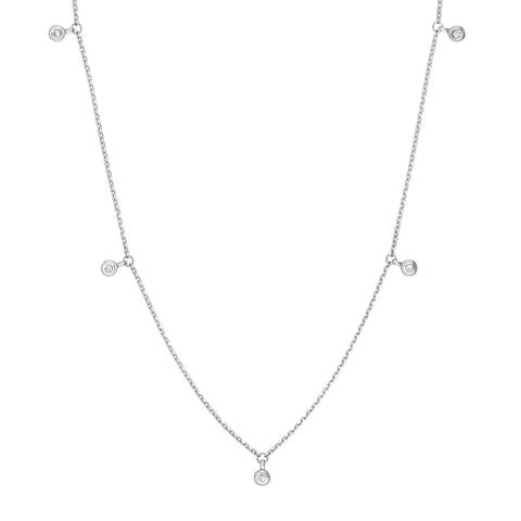 Diamond Bezel Drops Necklace