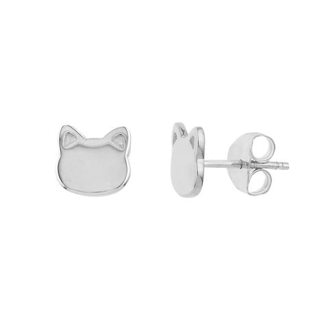 Cat Stud Earrings on Post Back