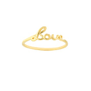 Cursive Love Ring