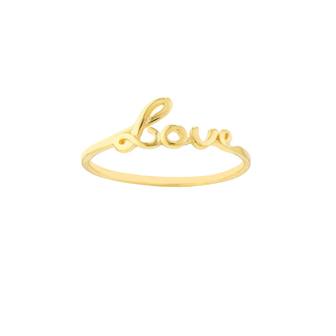 Cursive Love Ring