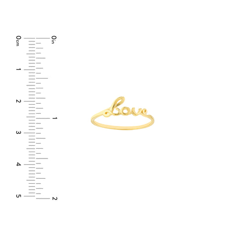 Cursive Love Ring