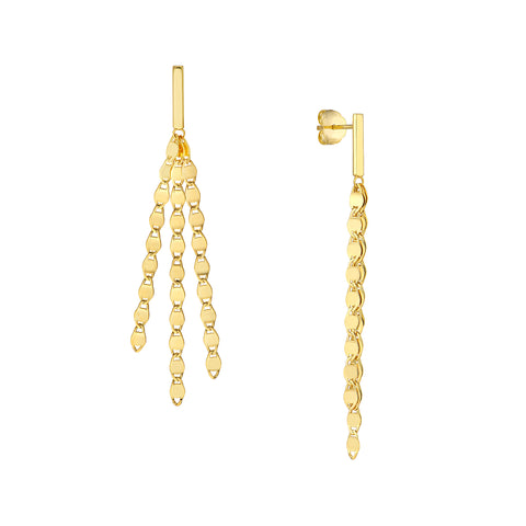 Multi-Strand Valentino Chain Dangle Earrings