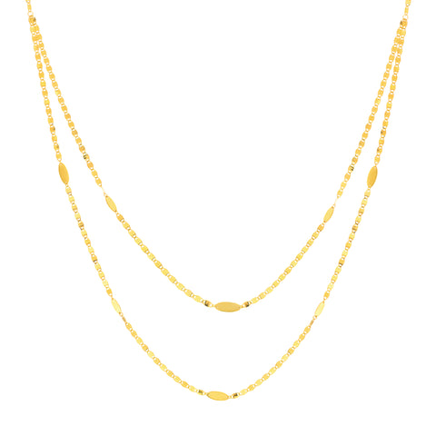 Valentino and Marquise Layered Duet Necklace