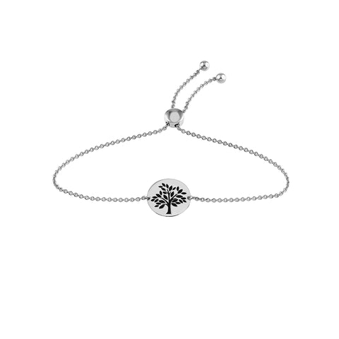 Sterling Silver Tree of Life Bolo Bracelet