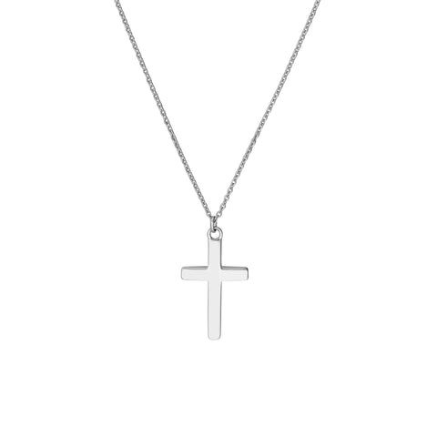 Curved Cross Adjustable Necklace