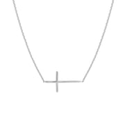 E2W Mini Cross Adj Necklace