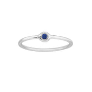 2mm Sapphire Bezel Wire Ring