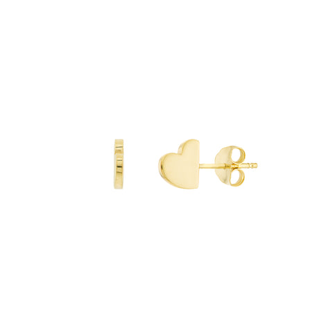 Heart Profile Stud Earrings