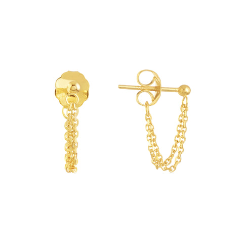 Double Chain Front-to-Back Earrings