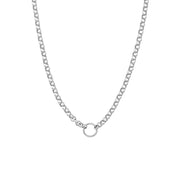 Charm-Ready Hollow Rolo Chain Adj. Necklace