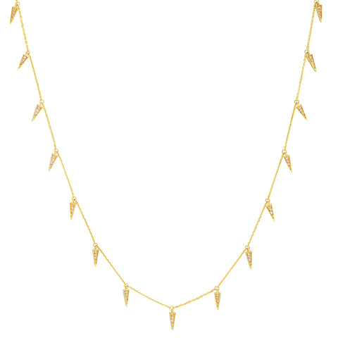 Diamond Spear Drops Necklace