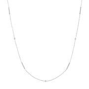 Diamond Bezel and Bar Station Necklace