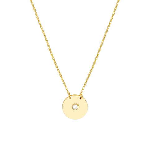 So You Diamond Disk Necklace