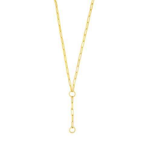 Paper Clip Enhancer Chain Lariat Necklace