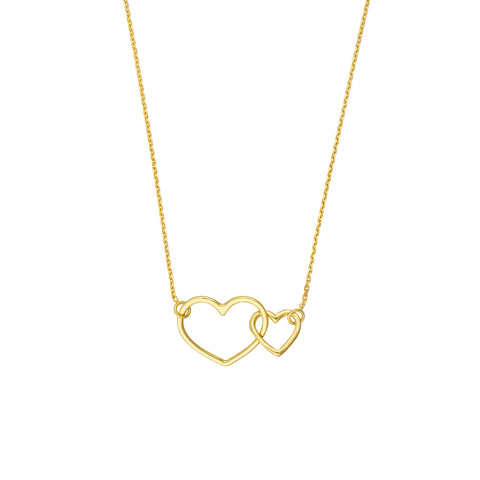 Interlocked Open Hearts Necklace