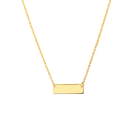 So You Mini Engravable Bar Adjustable Necklace