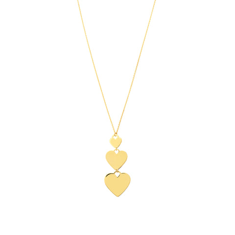 Graduating Triple Heart Adjustable Necklace